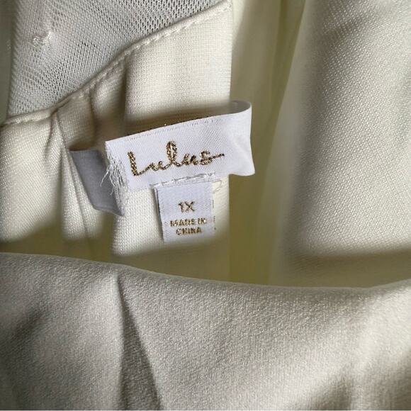 Lulus Blessed Romance White Sleeveless Button Back Mermaid Maxi Dress Size 1X - Picture 7 of 7